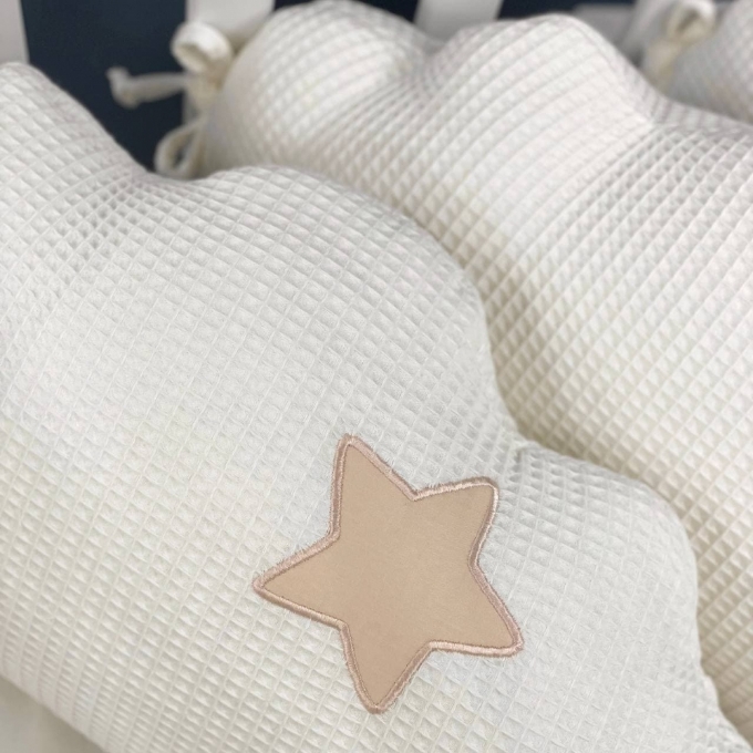 Protectie laterala patut bebecopii 4 piese Norisori milk (7)